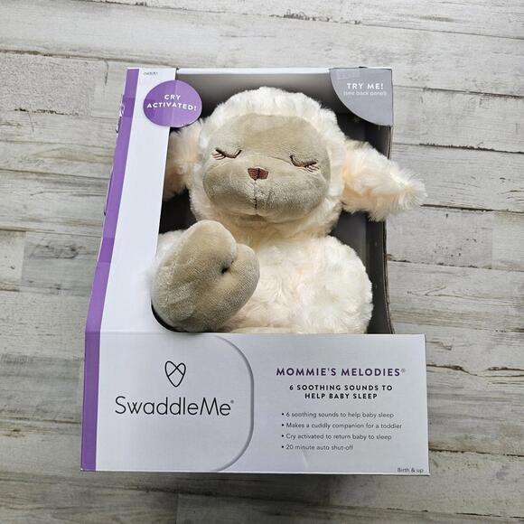 Swaddle Me Plush Lamb Musical Mommie's Melodies Soother Crib Hangable Baby Toy - Picture 1 of 4